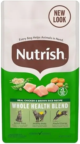 nutrish dry cat food real chicken brown rice recipe 3 lb bag rachael ray