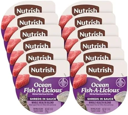 nutrish ocean fish a licious wet cat food 28 oz cup rachael ray